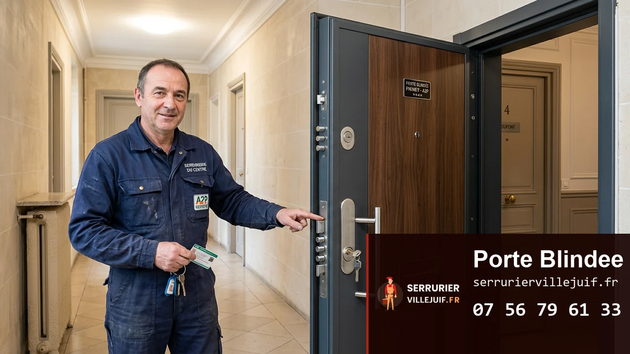 Porte blindée à Villejuif : blindage, certification A2P et déblocage